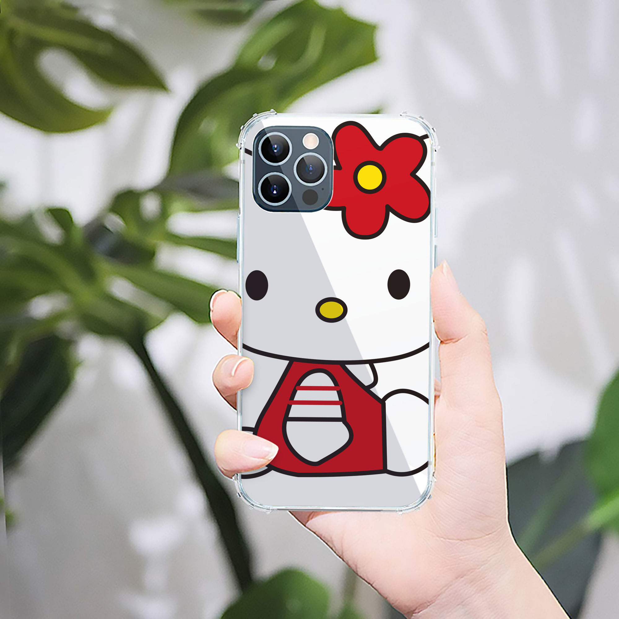 （画像用） Hello Kitty ハローキティ 【iPhone 12シリーズ対応】透明スマホケース（クリアソフトケース）